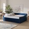 Baxton Studio Raphael Modern and Contemporary Navy Blue Velvet Fabric Queen Size Daybed with Trundle 187-11477-Zoro - alternate 5